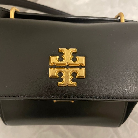 TORY BURCH JULIETTE Leather Suede Small Crossbody Black - Picture 6 of 7